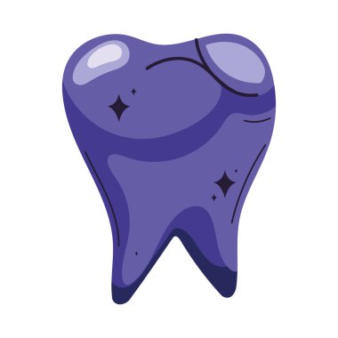 purple magic tooth esoteric concept icon