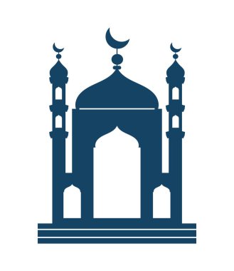 muslim mosque front facade icon