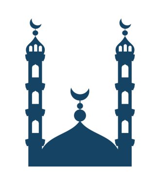 muslim mosque with towers icon