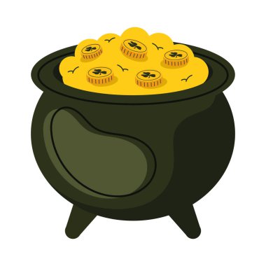 treaure cauldron with coins icon