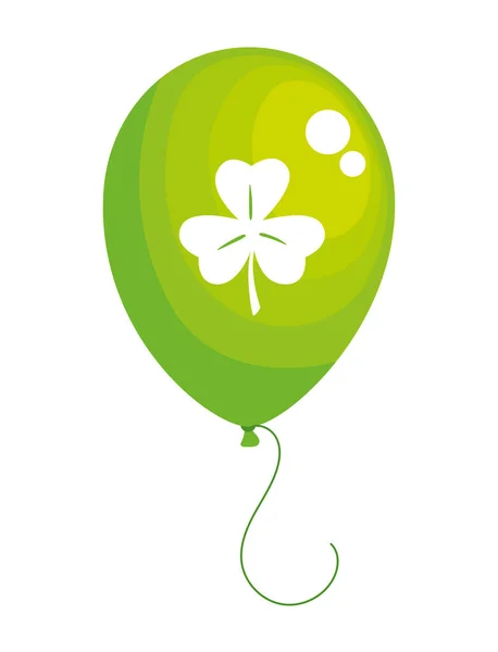 Clover Green Balloon Helium Icon — Stock Vector