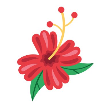 kırmızı egzotik çiçek doğa ikonu