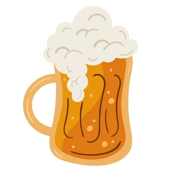 Frasco Cerveja Bebida Ícone Isolado — Vetor de Stock
