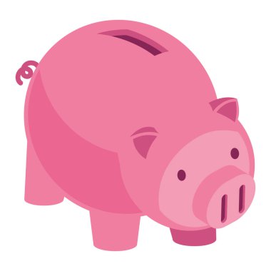 domuzcuk tasarruf parası izole edilmiş simge