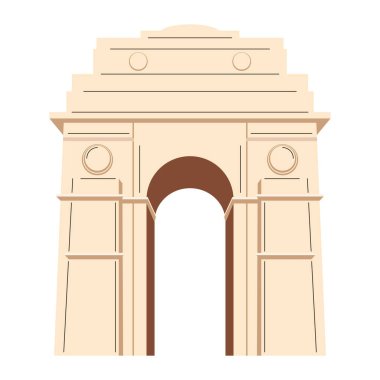 indian gate landmark traditional icon