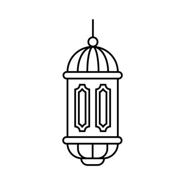 arabic lamp hanging linear icon