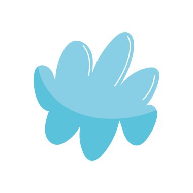 Bulutlu gökyüzü yüzen doğa simgesi