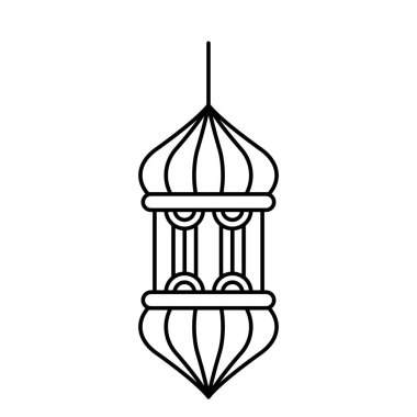 arabic lamp hanging isolated icon