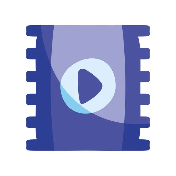 Play Button Tape Icon — Stockvector