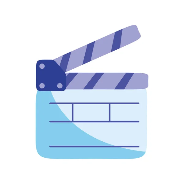 Produkcja Film Clapperboard Izolowane Ikona — Wektor stockowy