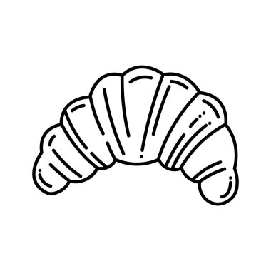 fresh bread croissant bakery icon