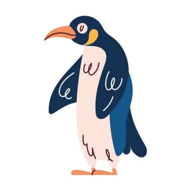 cute penguin wild animal character