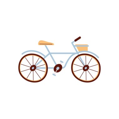 bicycle with basket vehicle icon