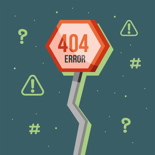 Ошибка 404 Значке Светофора — стоковый вектор