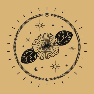 flower alchemy sketch style icon