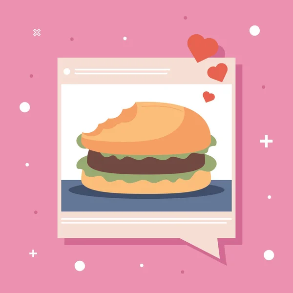 Blog Template Hamburger Hearts — Wektor stockowy