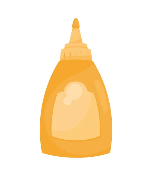 Mustard Sauce Bottle Bbq Ingredient — Stok Vektör