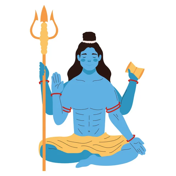 Shiva God Hinduism Character — Stock Vector