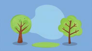 trees plants forest nature animation ,4k video animated