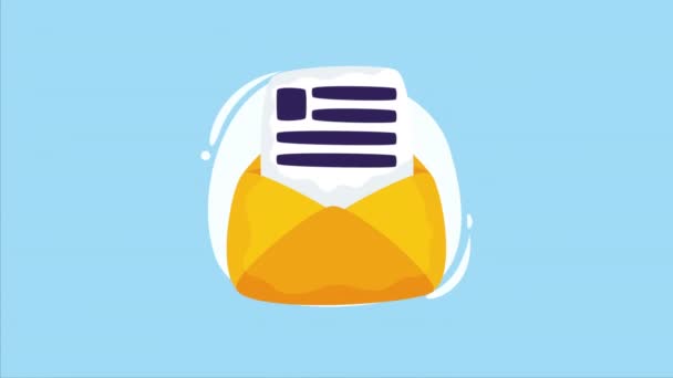 Envelope Mail Document Animation Video Animated — 비디오