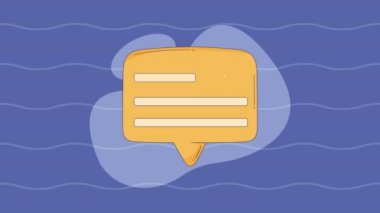 speech bubble with message animation ,4k video animated