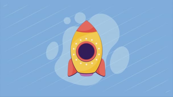 Rocket Start Launcher Animation Video Animated — Stok Video
