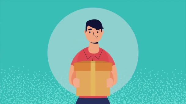 Courier Box Delivery Service Video Animated — Stok video