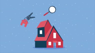 house with real estate animation ,4k video animated