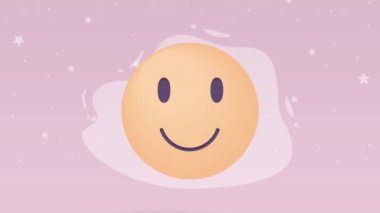 smile classic emoji character animation ,4k video animated