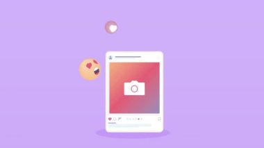 profile template with camera photographic ,4k video animated