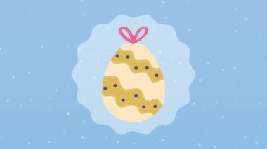 golden spring egg painted animation ,4k video animated