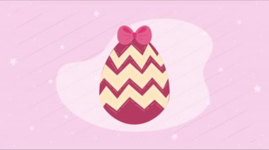 red spring egg painted animation ,4k video animated