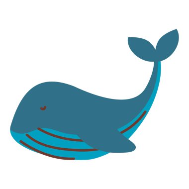whale swiming sealife animal icon
