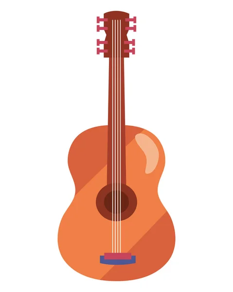 Gitarr Instrument Musikalisk Isolerad Ikon — Stock vektor
