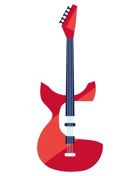 Instrumento Guitarra Eléctrica Icono Musical — Vector de stock