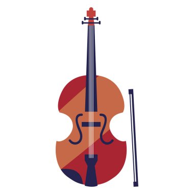 fiddle instrument musical icon isolated