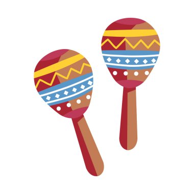 maracas instrument musical isolated icon