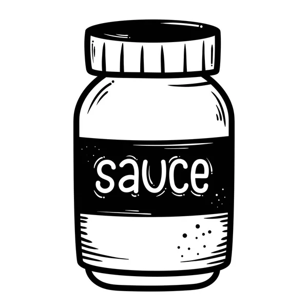 Bbq Sauce Pot Icon — Archivo Imágenes Vectoriales
