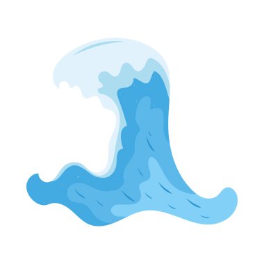 marine blue wave isolated icon