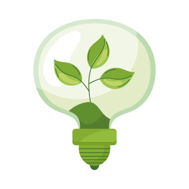 eco bulb with plant icon