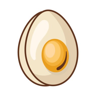 egg boiled food isolated icon