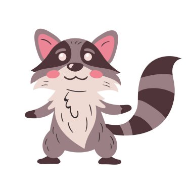 cute raccoon animal adorable character