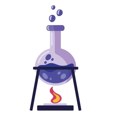 laboratory tube test in burner