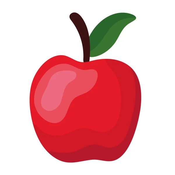 Čerstvé Jablečné Ovoce Zdravá Ikona — Stockový vektor