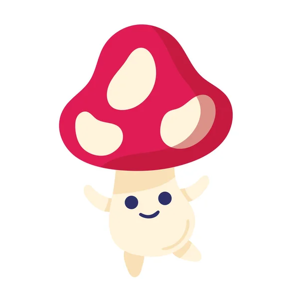 Cute Fungus Spring Comic Character — 图库矢量图片