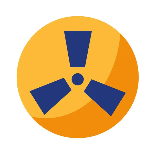 Símbolo Energía Nuclear Icono Aislado — Vector de stock
