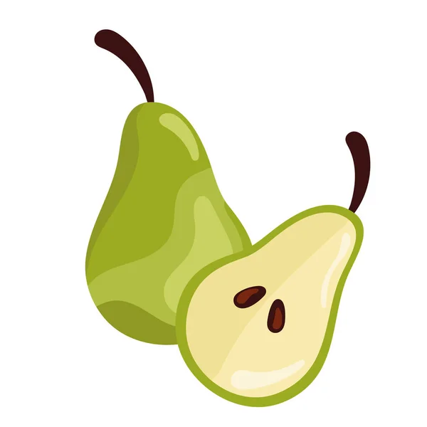 Fresh Pear Fruit Healthy Icon — 图库矢量图片