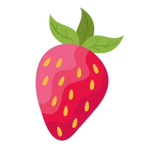 Frisk Jordbær Frugt Sundt Ikon – Stock-vektor