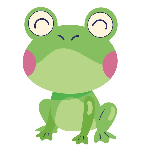 Cute Toad Spring Animal Character — Vetor de Stock