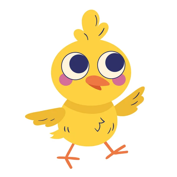 Cute Chick Spring Animal Character — Stockový vektor